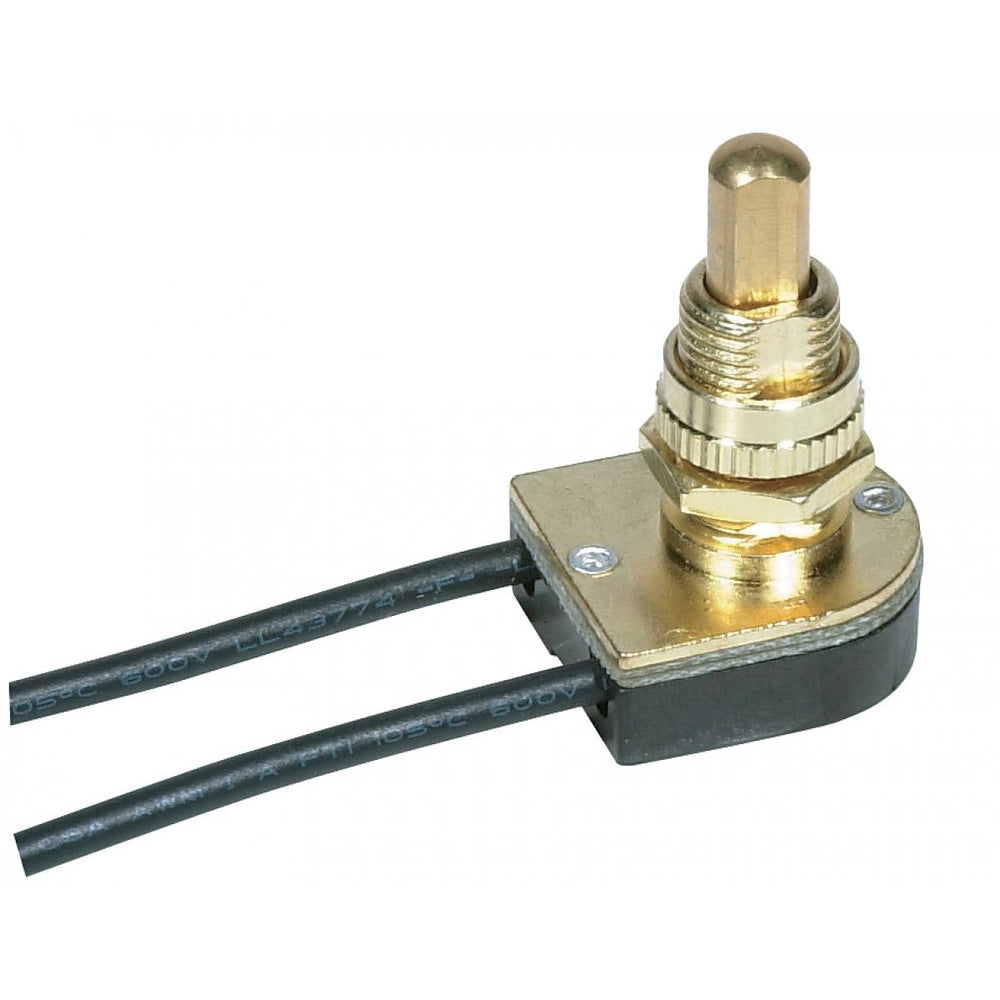 Satco Canada - On-Off Metal Push Switch - Brass Plated- Union Lighting Luminaires Decor