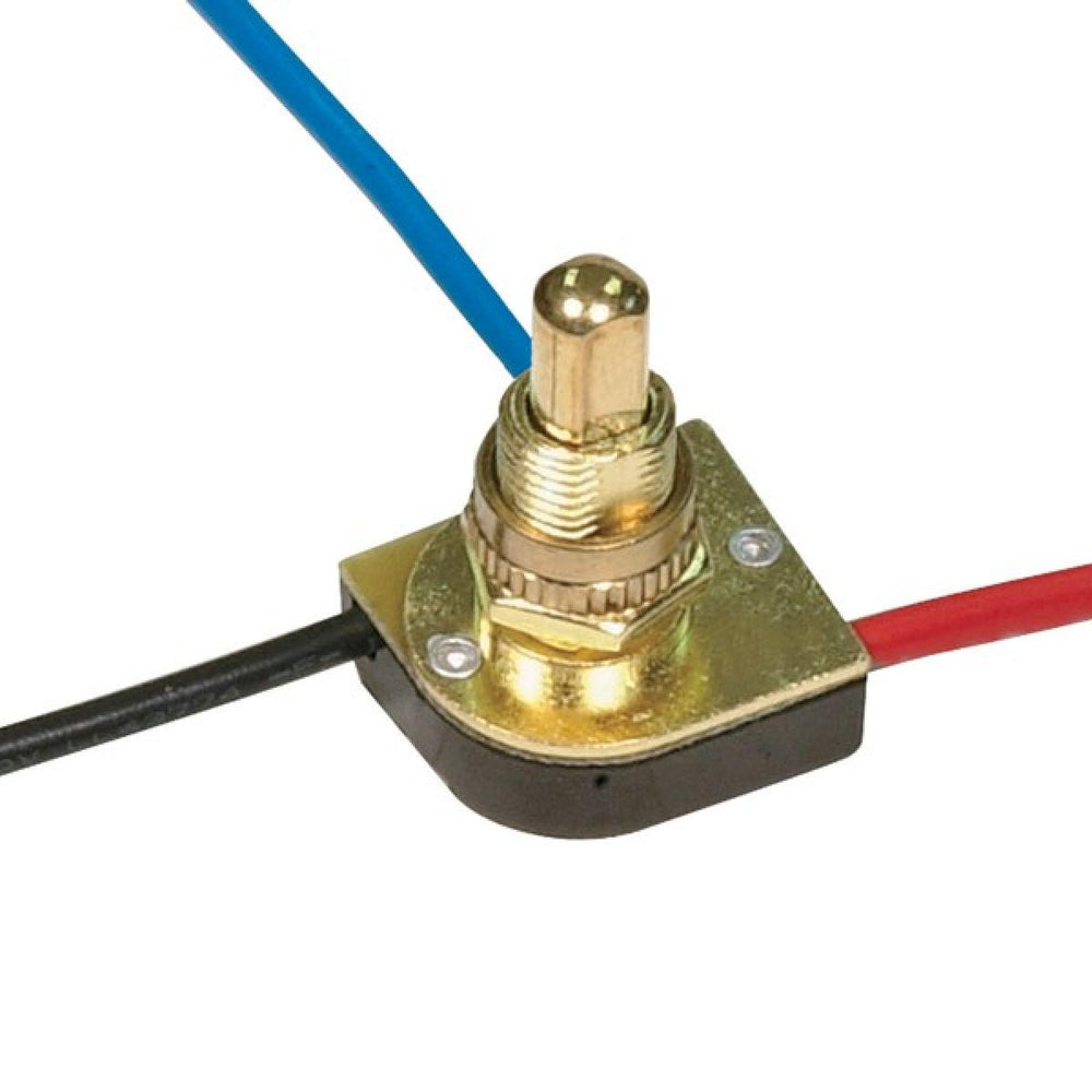 Satco Canada - 3-Way Metal Push Switch - Brass Plated- Union Lighting Luminaires Decor