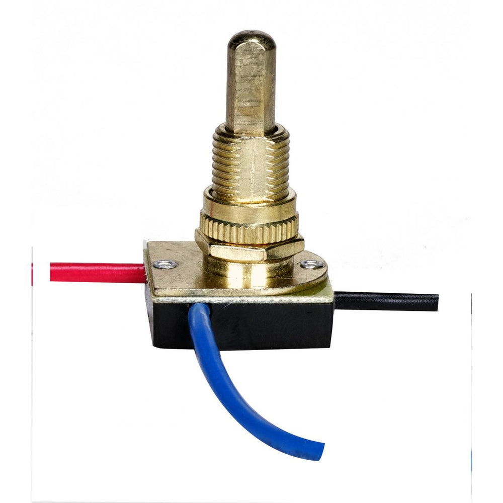 Satco Canada - 3-Way Metal Push Switch - Brass Plated- Union Lighting Luminaires Decor