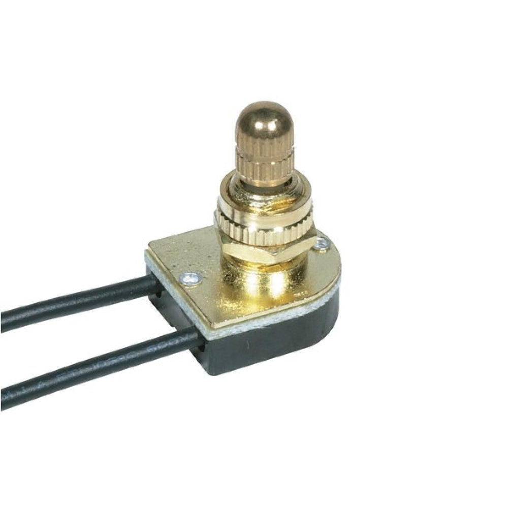 Satco Canada - On-Off Metal Rotary Switch - Brass Plated- Union Lighting Luminaires Decor