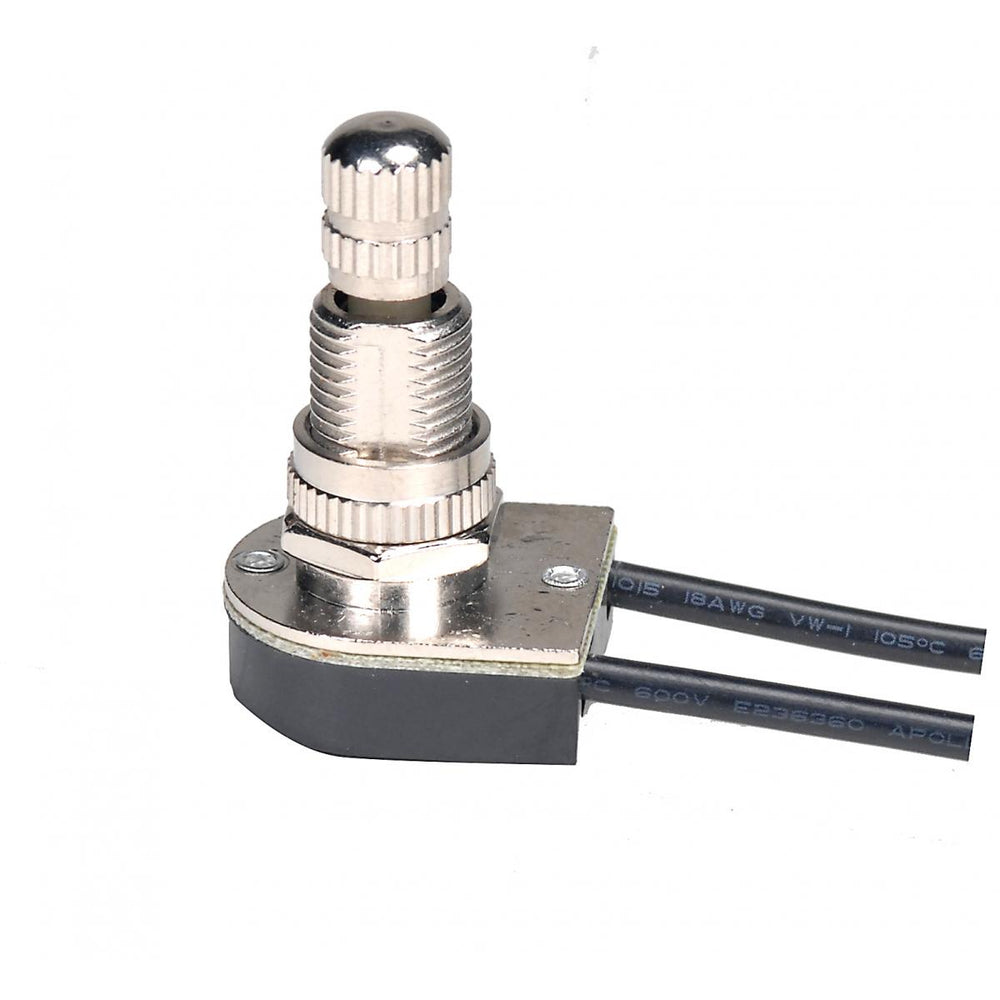 Satco Canada - On-Off Metal Rotary Switch - Nickel Plated- Union Lighting Luminaires Decor