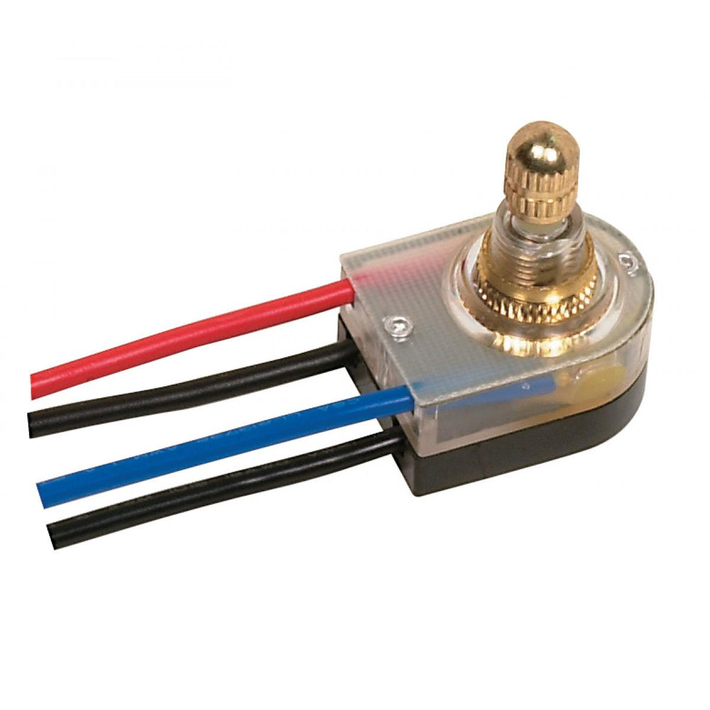 Satco Canada - On-Off Lighted Rotary Switch - Brass Plated- Union Lighting Luminaires Decor