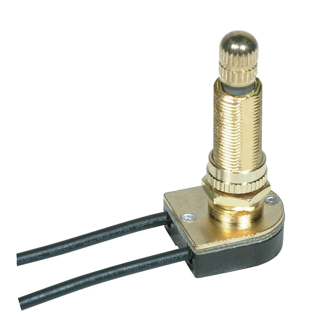 Satco Canada - On-Off Metal Rotary Switch - Brass Plated- Union Lighting Luminaires Decor