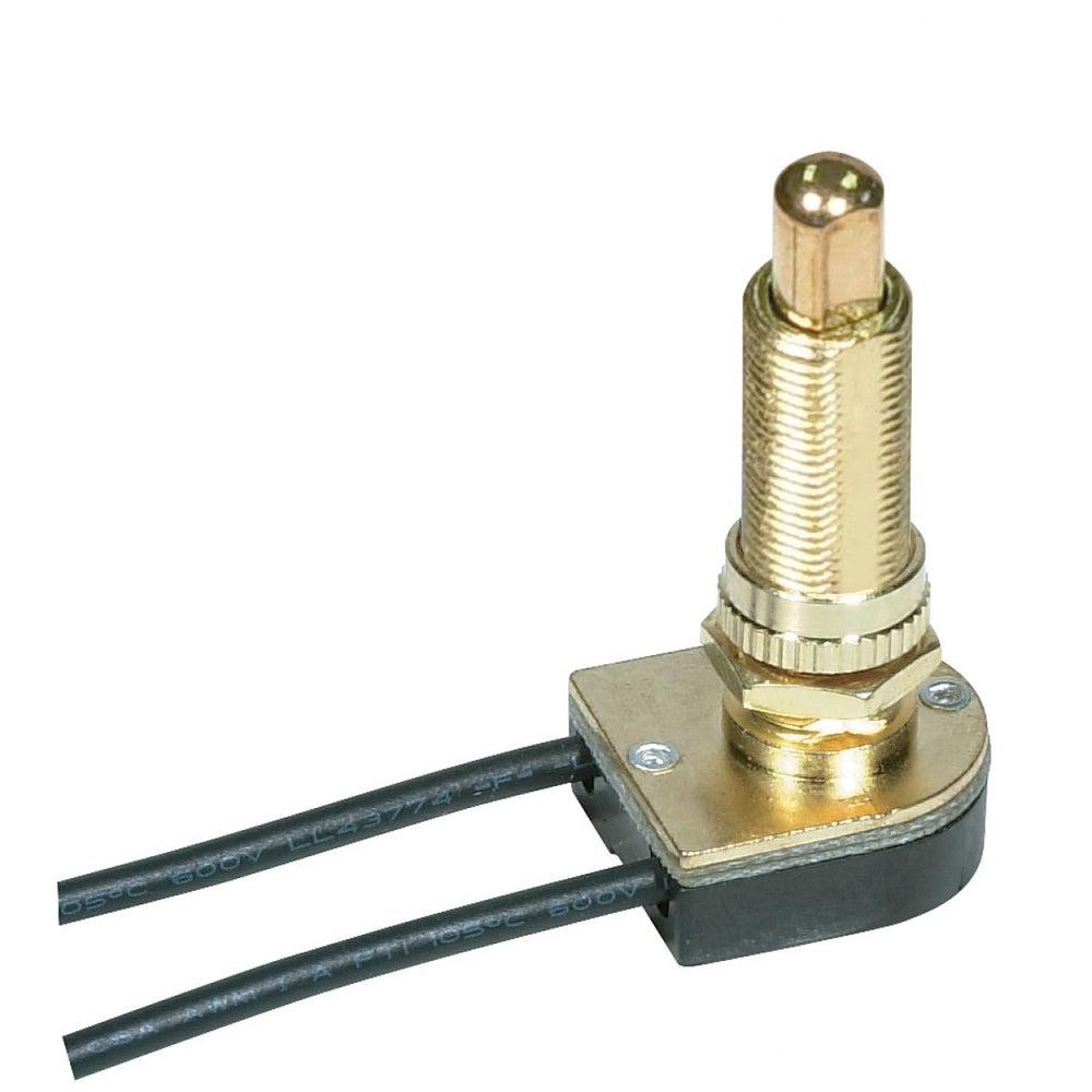 Satco Canada - On-Off Metal Push Switch - Brass Plated- Union Lighting Luminaires Decor