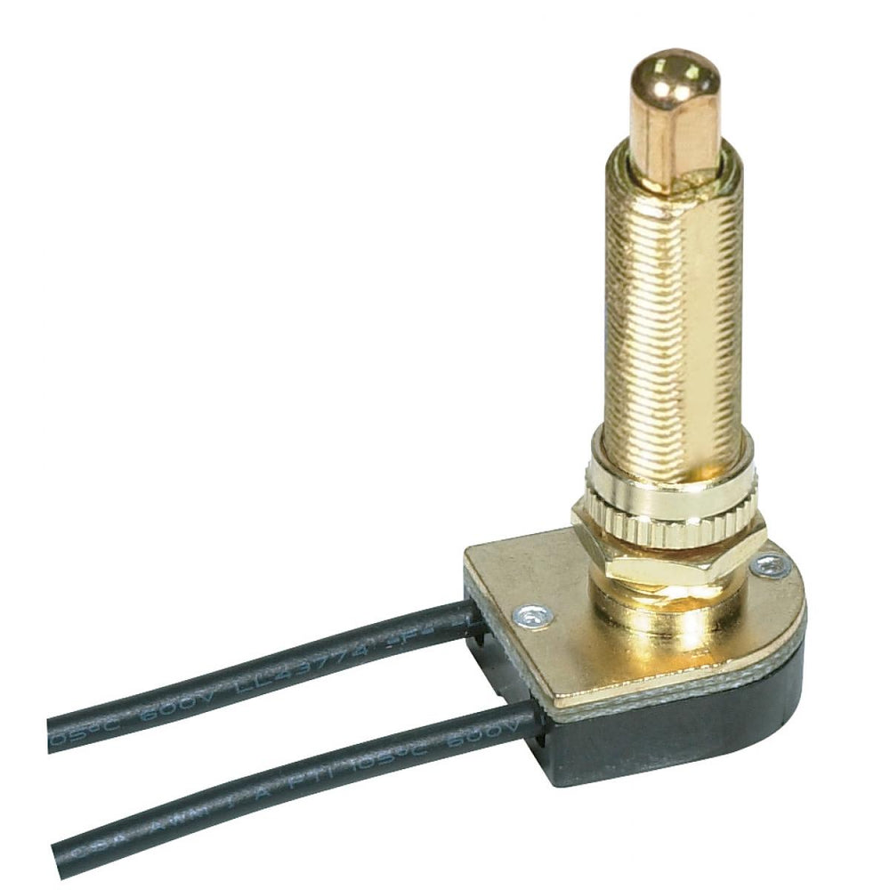 Satco Canada - On-Off Metal Push Switch - Brass Plated- Union Lighting Luminaires Decor