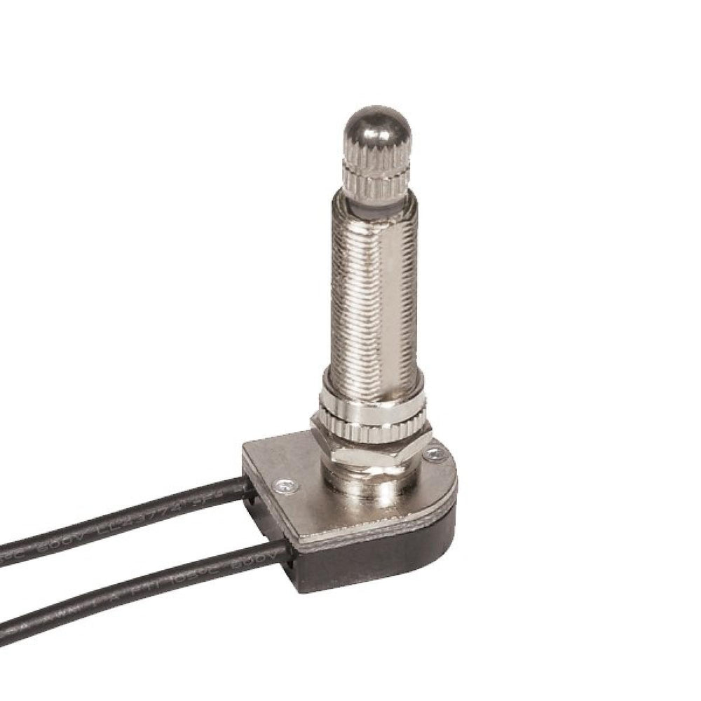 Satco Canada - On-Off Metal Rotary Switch - Nickel Plated- Union Lighting Luminaires Decor