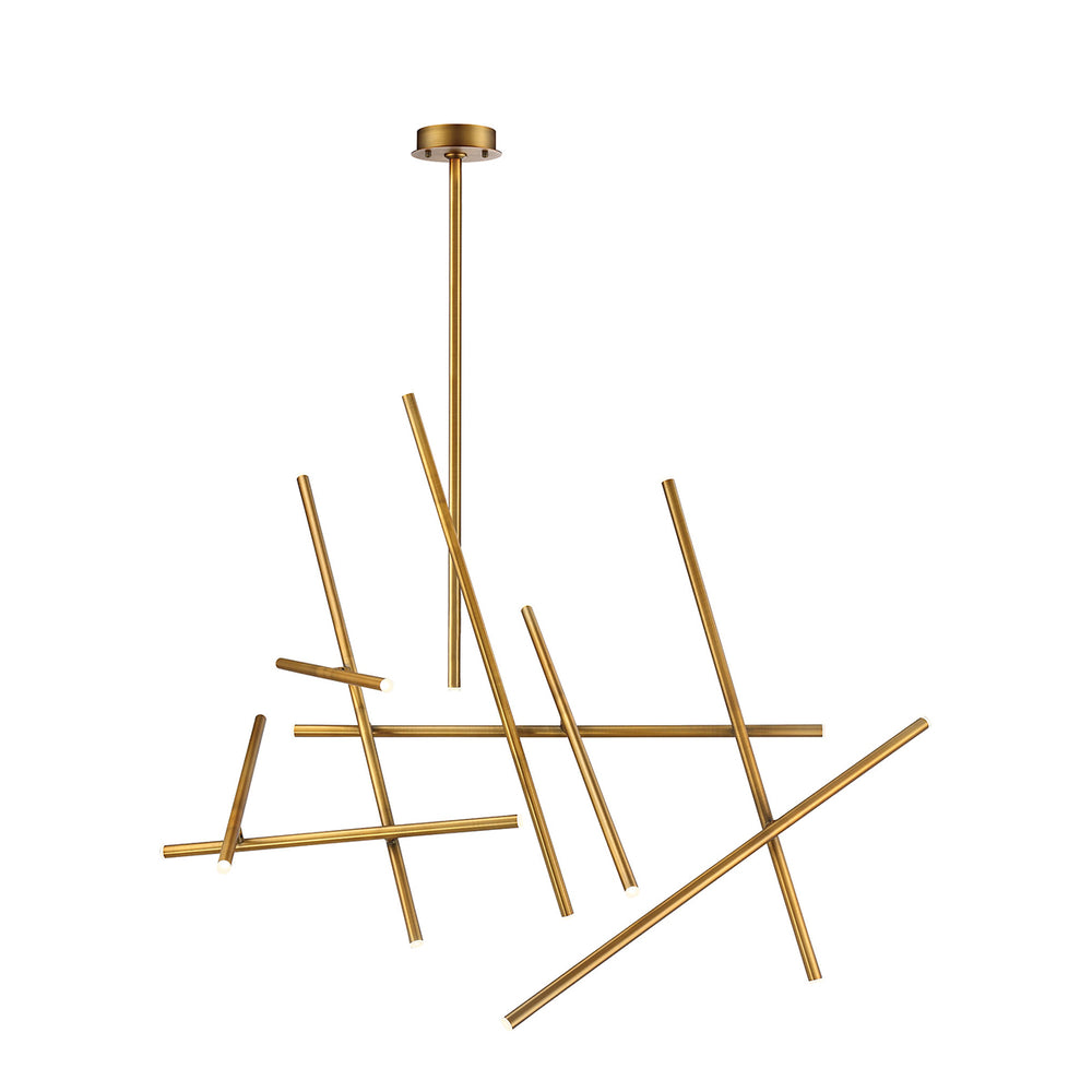 Eurofase Canada - CROSSROADS-CHD-18LT-59IN-BR - CROSSROADS - Brass- Union Lighting Luminaires Decor