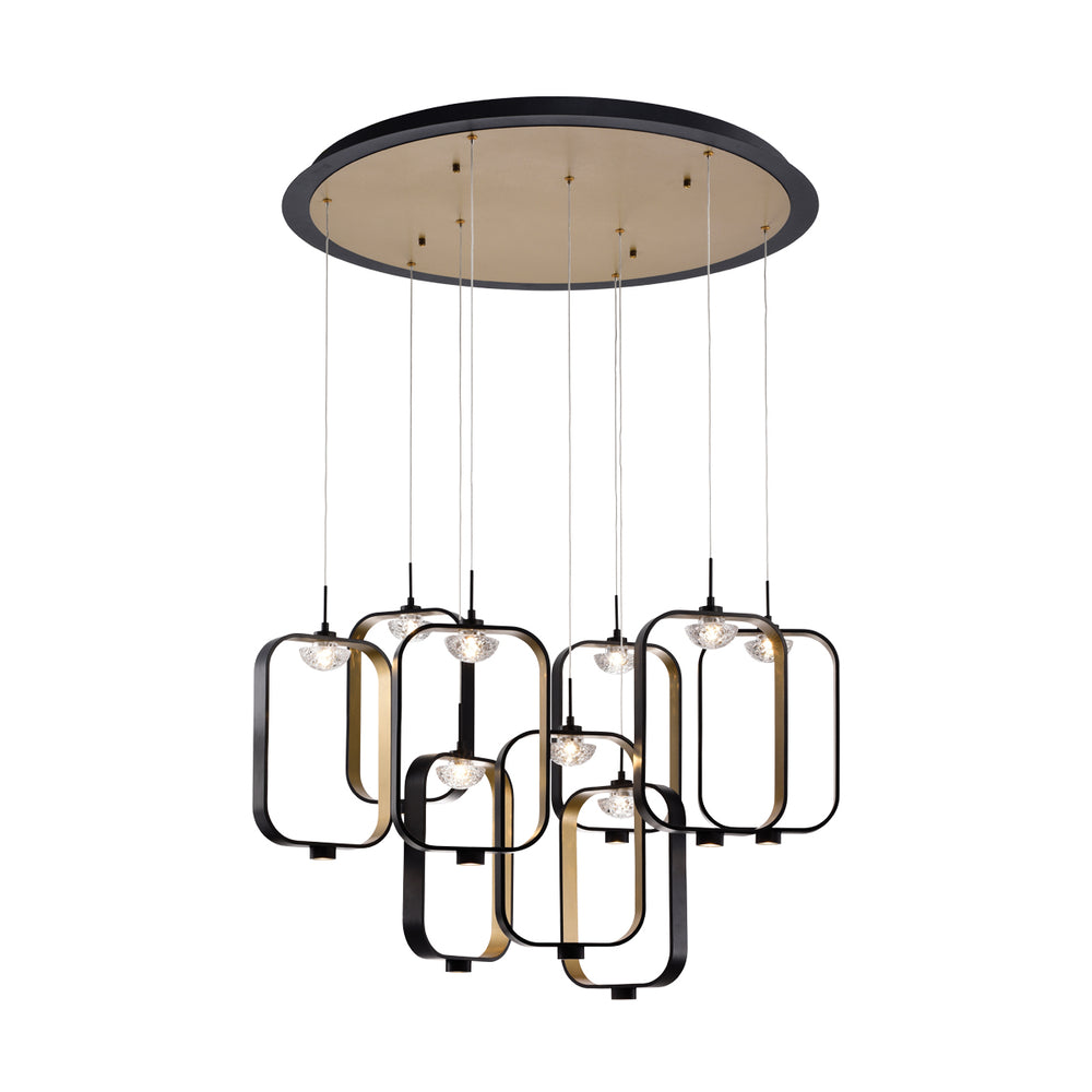 Eurofase Canada - DAGMAR-CHD-9LT-33IN-GBM-CL - DAGMAR - Gold-Black- Union Lighting Luminaires Decor