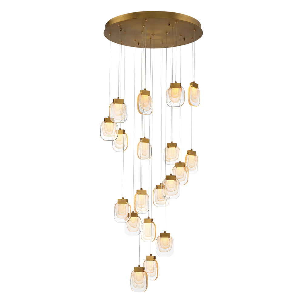 Eurofase Canada - PAGET-CHD-19LT-29IN-GD-CL - PAGET - Gold- Union Lighting Luminaires Decor
