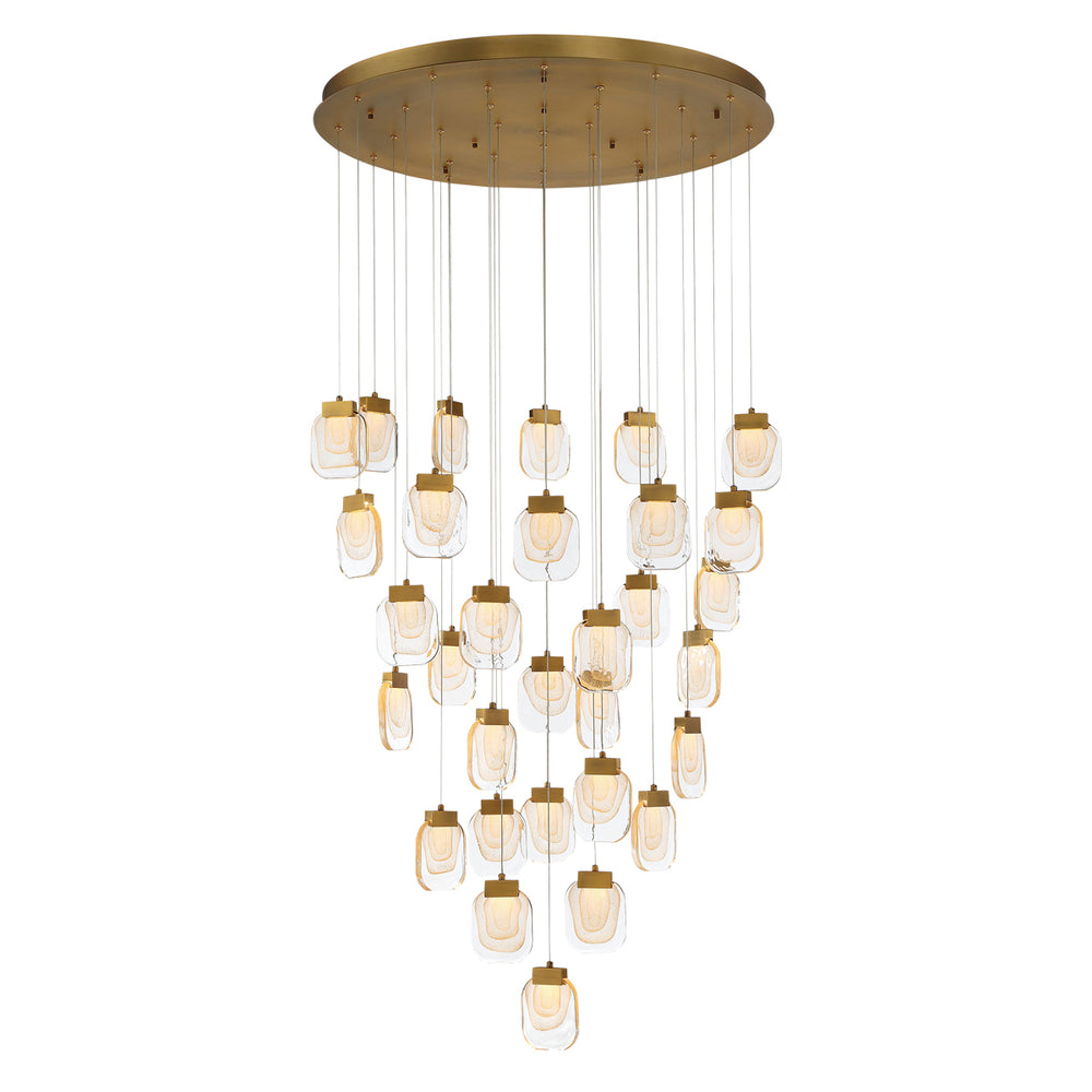 Eurofase Canada - PAGET-CHD-31LT-39IN-GD-CL - PAGET - Gold- Union Lighting Luminaires Decor