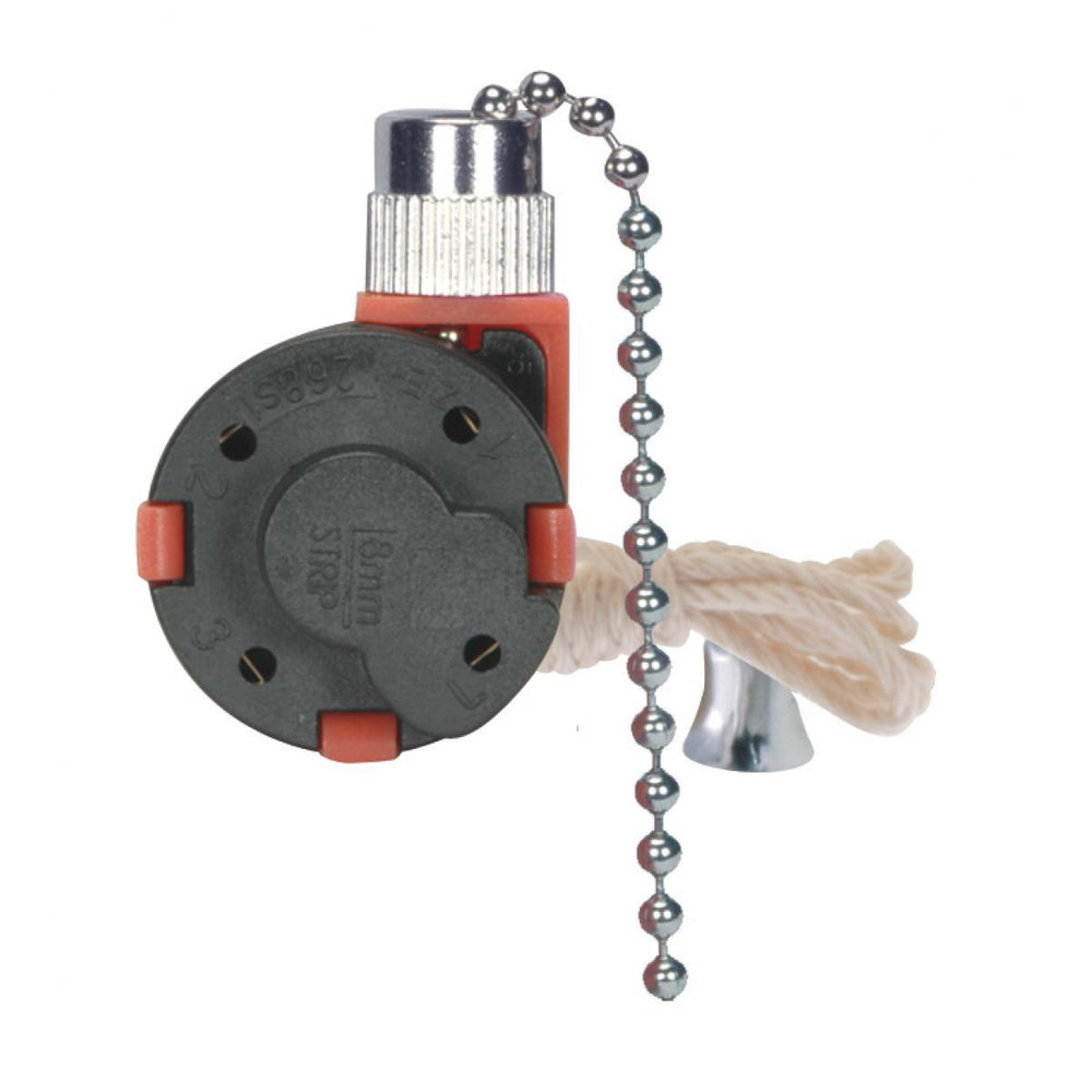 Satco Canada - 3 Speed Ceiling Fan Switch - Nickel Plated- Union Lighting Luminaires Decor