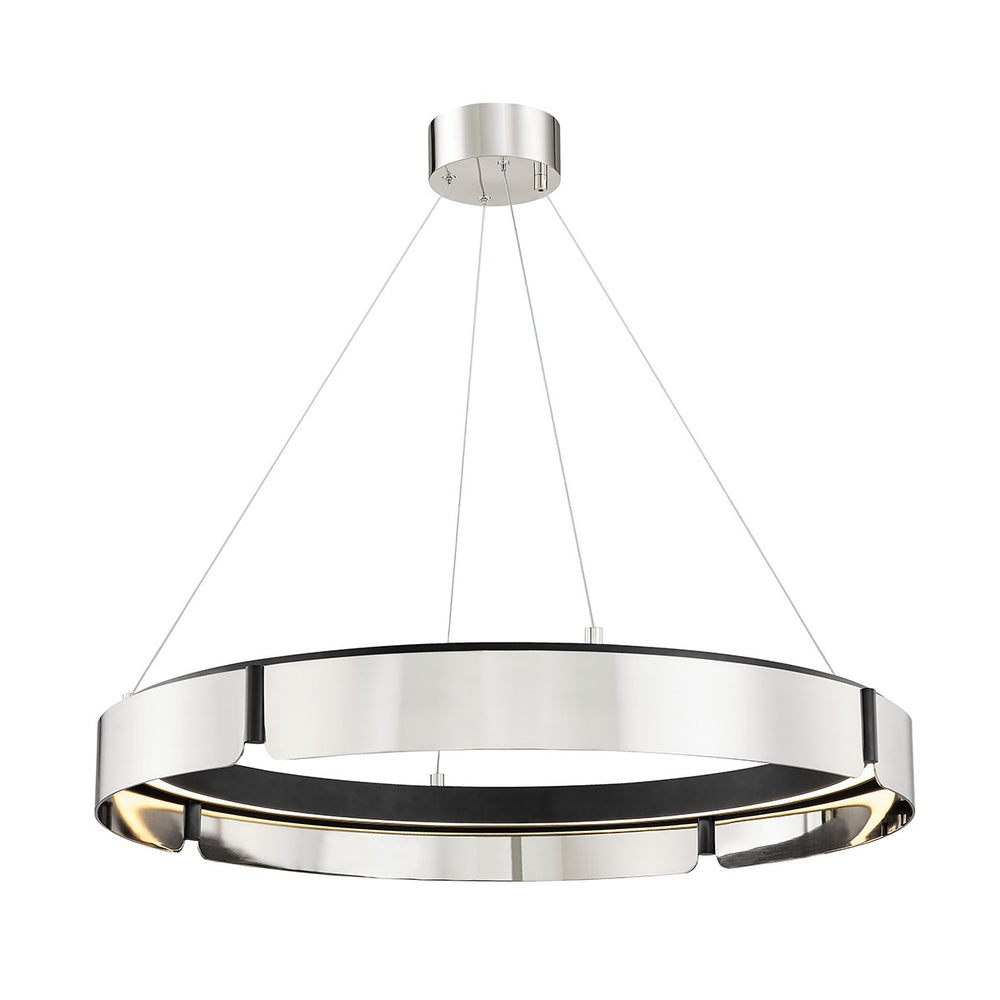 Hudson Valley Canada - LED Chandelier - Tribeca - Burnished Nickel/Black Combo- Union Lighting Luminaires Decor