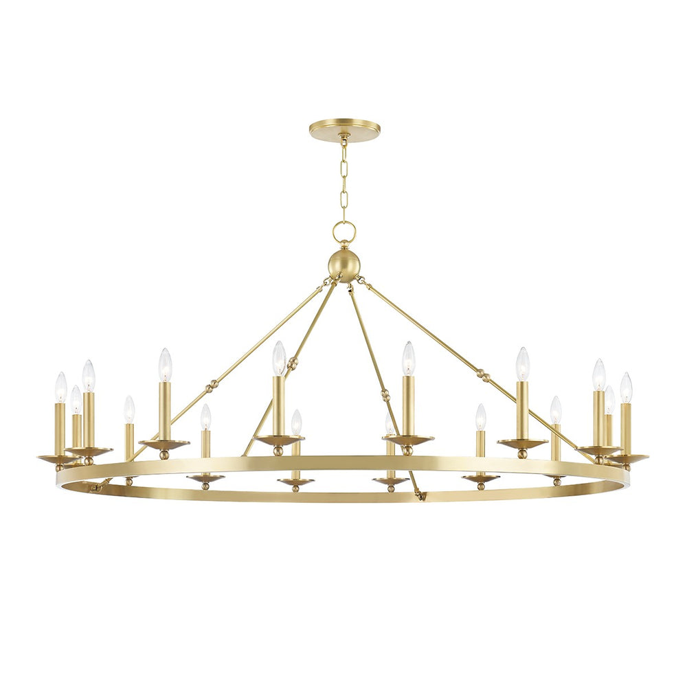 Hudson Valley Canada - 16 Light Chandelier - Allendale - Aged Brass- Union Lighting Luminaires Decor