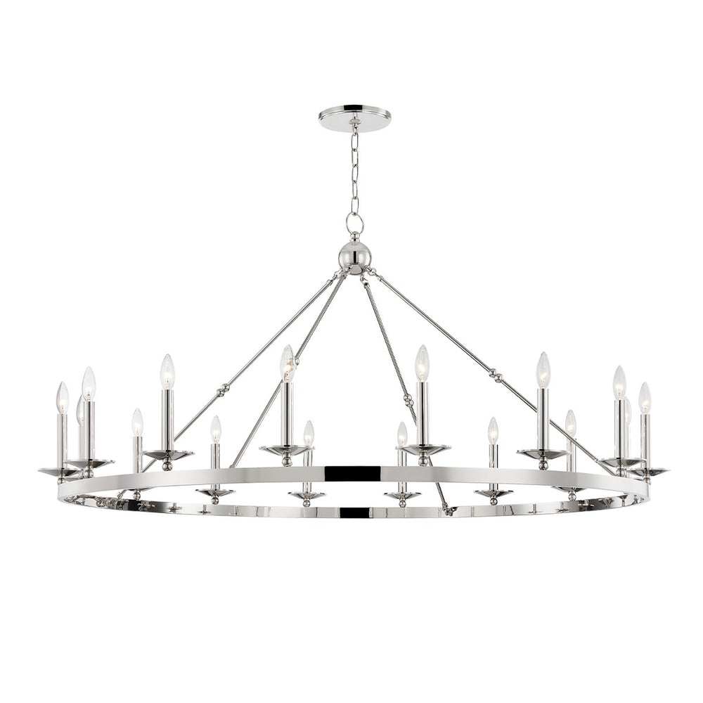 Hudson Valley Canada - 16 Light Chandelier - Allendale - Polished Nickel- Union Lighting Luminaires Decor