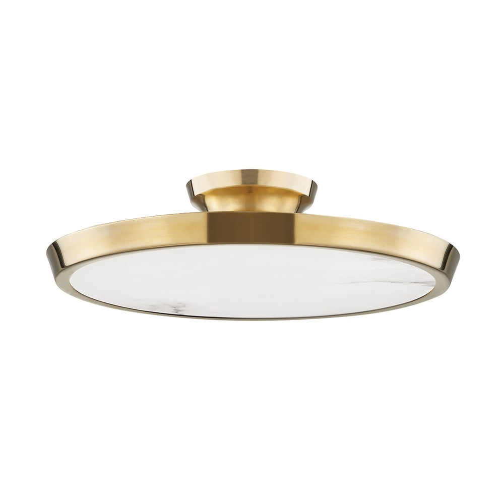 Hudson Valley Canada - LED Flush Mount - Draper - Aged Brass- Union Lighting Luminaires Decor