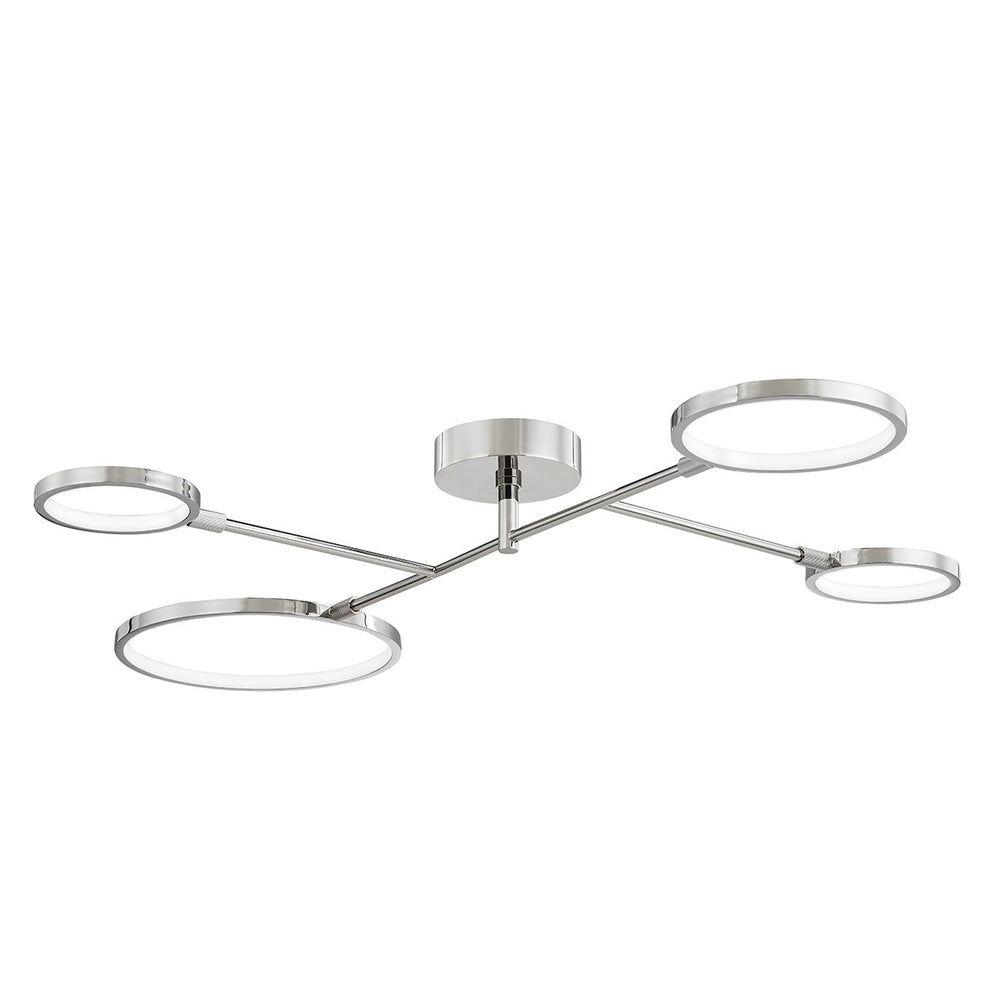 Hudson Valley Canada - LED Semi Flush Mount - Saturn - Polished Nickel- Union Lighting Luminaires Decor