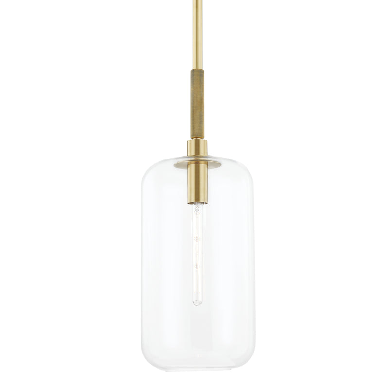 Hudson Valley Canada - One Light Pendant - Lenox Hill - Aged Brass- Union Lighting Luminaires Decor