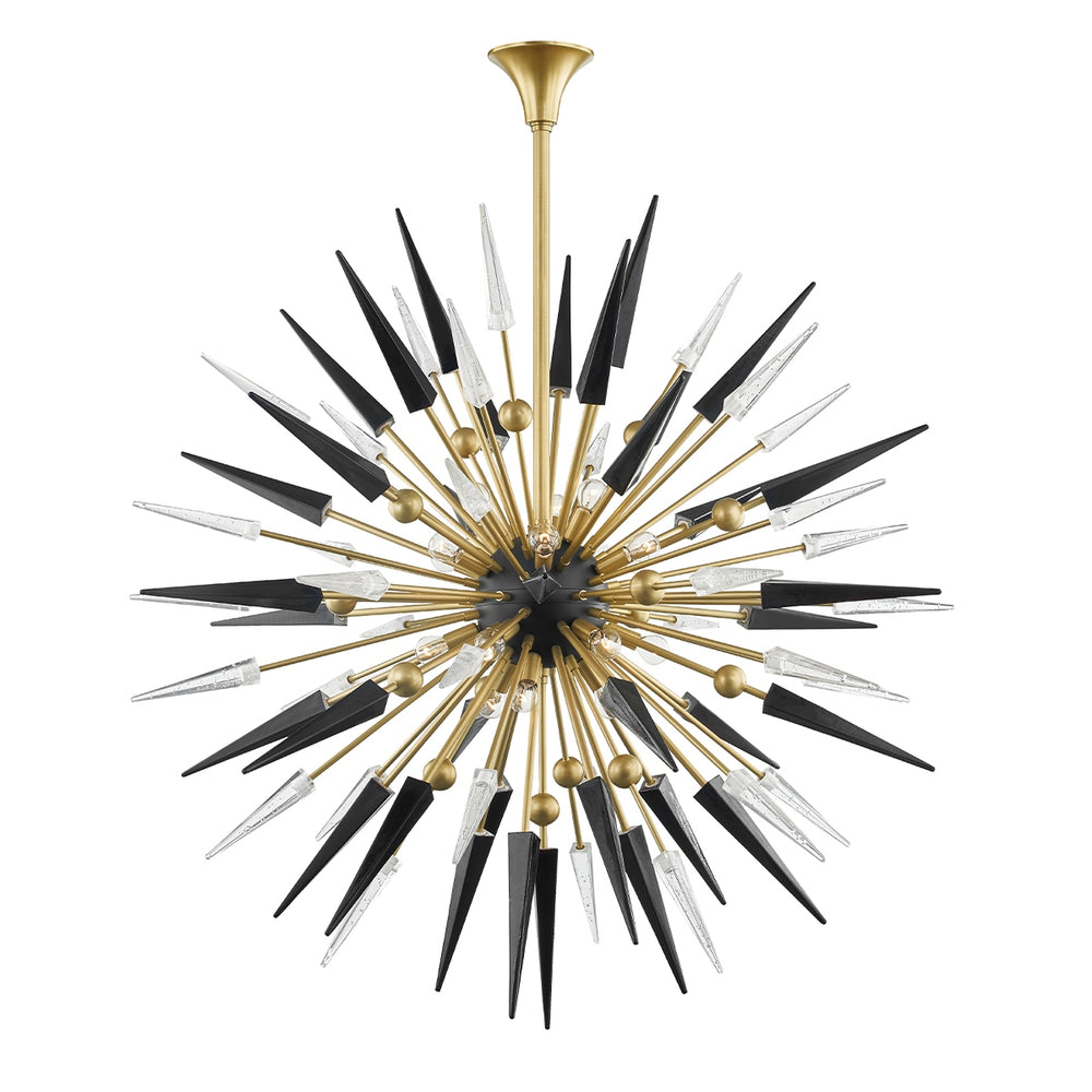 Hudson Valley Canada - 18 Light Chandelier - Sparta - Aged Brass- Union Lighting Luminaires Decor