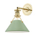 Hudson Valley Canada - One Light Wall Sconce - Painted No.2 - Aged Brass/Leaf Green Combo- Union Lighting Luminaires Decor