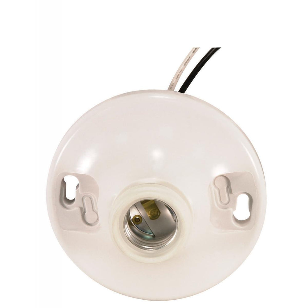 Satco Canada - On-Off Pull Chain Ceiling Receptacle - White- Union Lighting Luminaires Decor