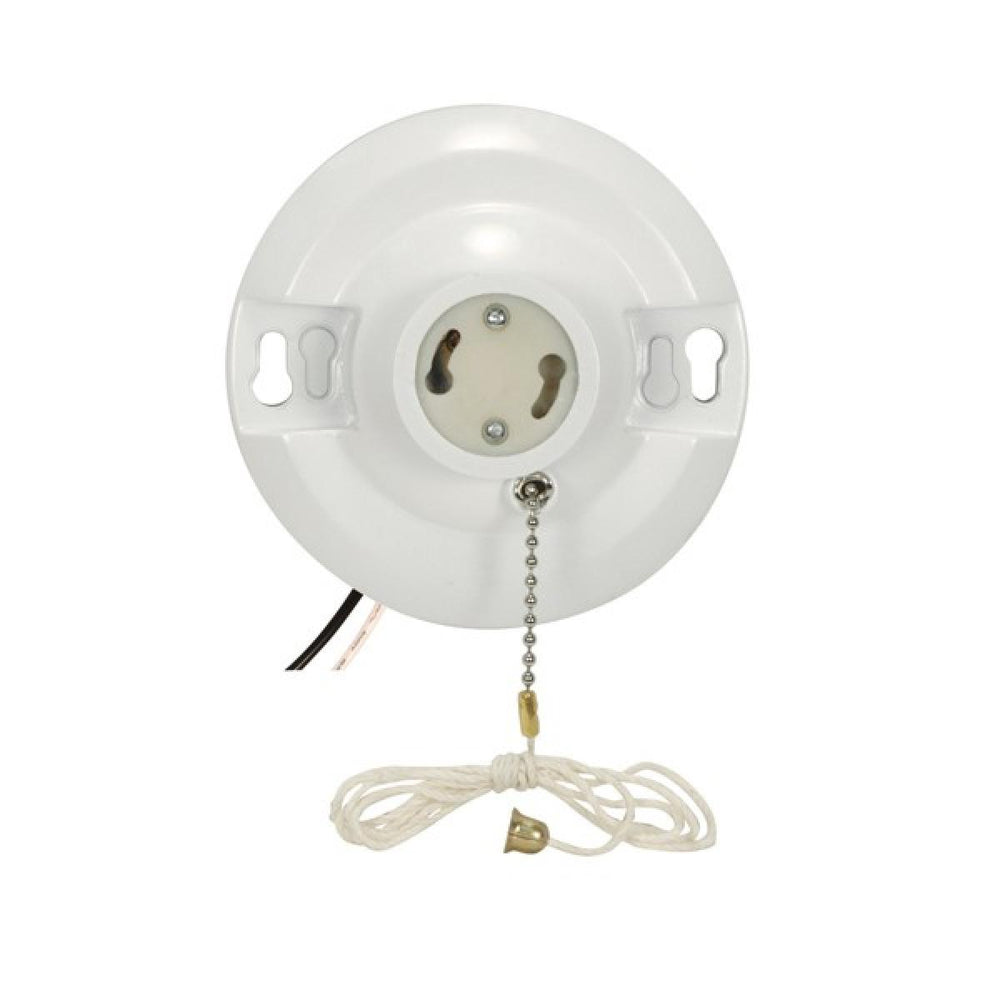 Satco Canada - On-Off Pull Chain Ceiling Receptacle - Brass- Union Lighting Luminaires Decor