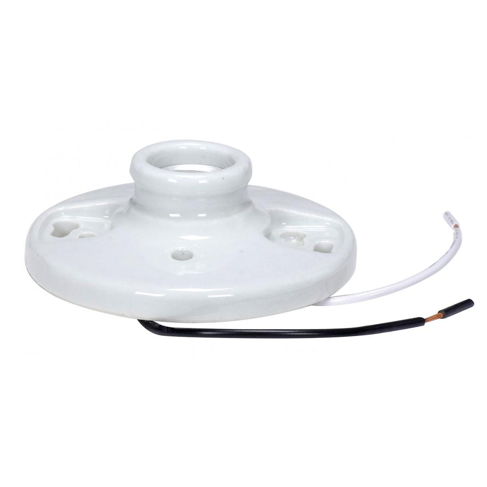 Satco Canada - Ceiling Receptacle - Glazed White- Union Lighting Luminaires Decor