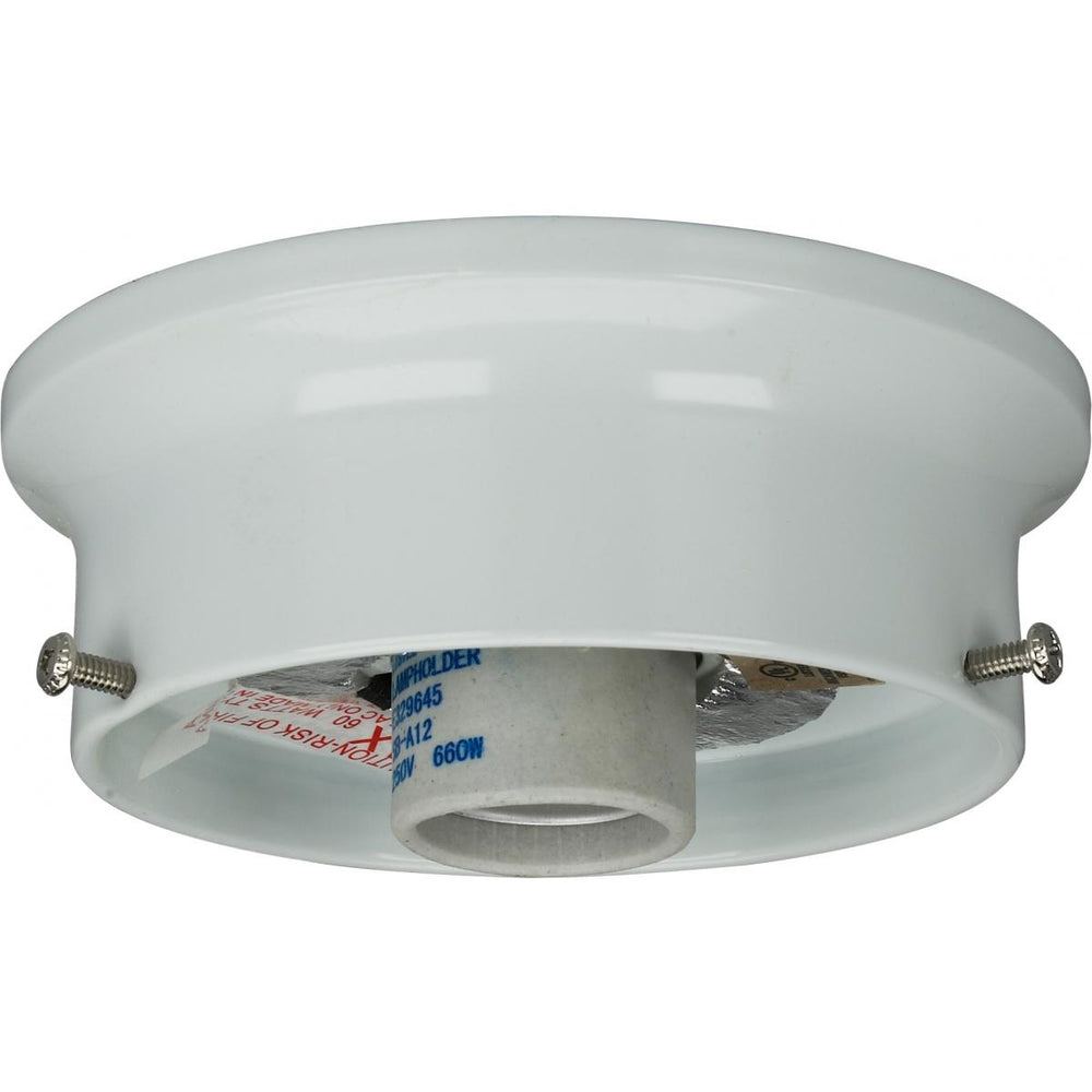 Satco Canada - 4" Wired Holder - White- Union Lighting Luminaires Decor