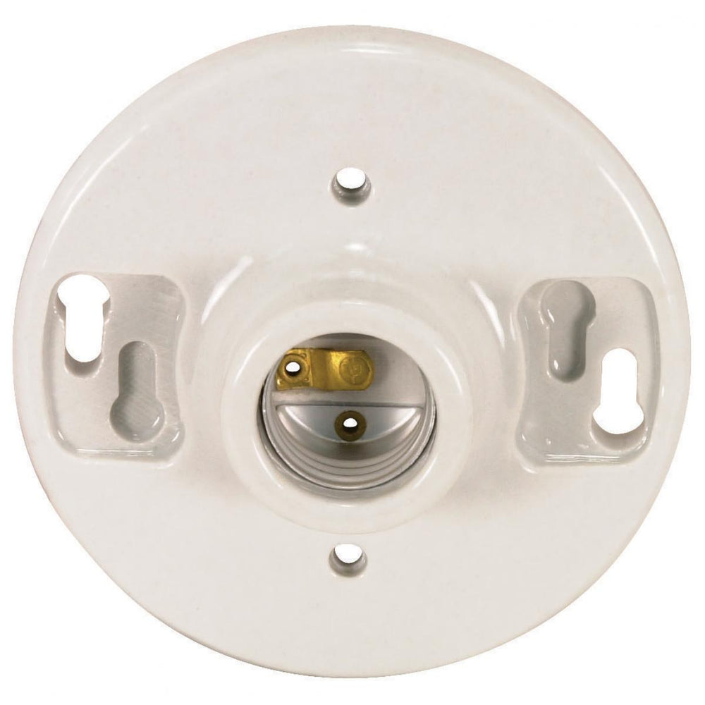 Satco Canada - Terminal Keyless Glazed Porcelain Ceiling Receptacle - White- Union Lighting Luminaires Decor