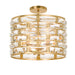 Crystorama - Five Light Semi Flush Mount - Meridian - Antique Gold- Union Lighting Luminaires Decor
