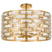 Crystorama - Six Light Semi Flush Mount - Meridian - Antique Gold- Union Lighting Luminaires Decor