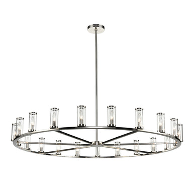Alora Canada - 21 Light Chandelier - Revolve - Clear Glass/Polished Nickel- Union Lighting Luminaires Decor