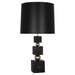 Robert Abbey - One Light Table Lamp - Jonathan Adler Totem - Modern Brass w/ Black Marble- Union Lighting Luminaires Decor