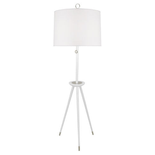Robert Abbey - One Light Floor Lamp - Jonathan Adler Ventana - White Wood w/ Polished Nickel- Union Lighting Luminaires Decor