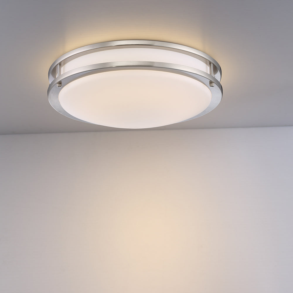 Eurofase Canada - WARDEN,LED FLUSH,MEDIUM,30K,SN - WARDEN - Satin Nickel- Union Lighting Luminaires Decor