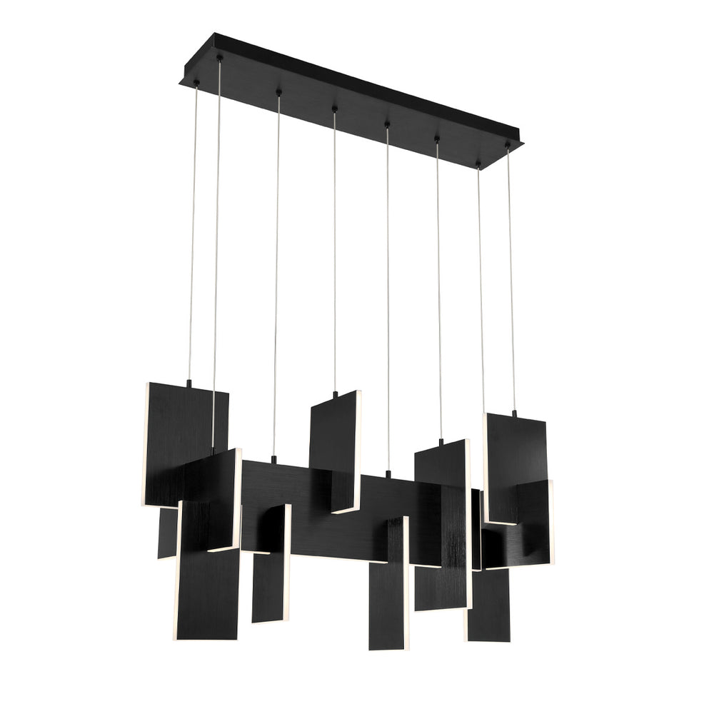 Eurofase Canada - COBURG-CHD-3LT-42IN-BK - COBURG - Black- Union Lighting Luminaires Decor