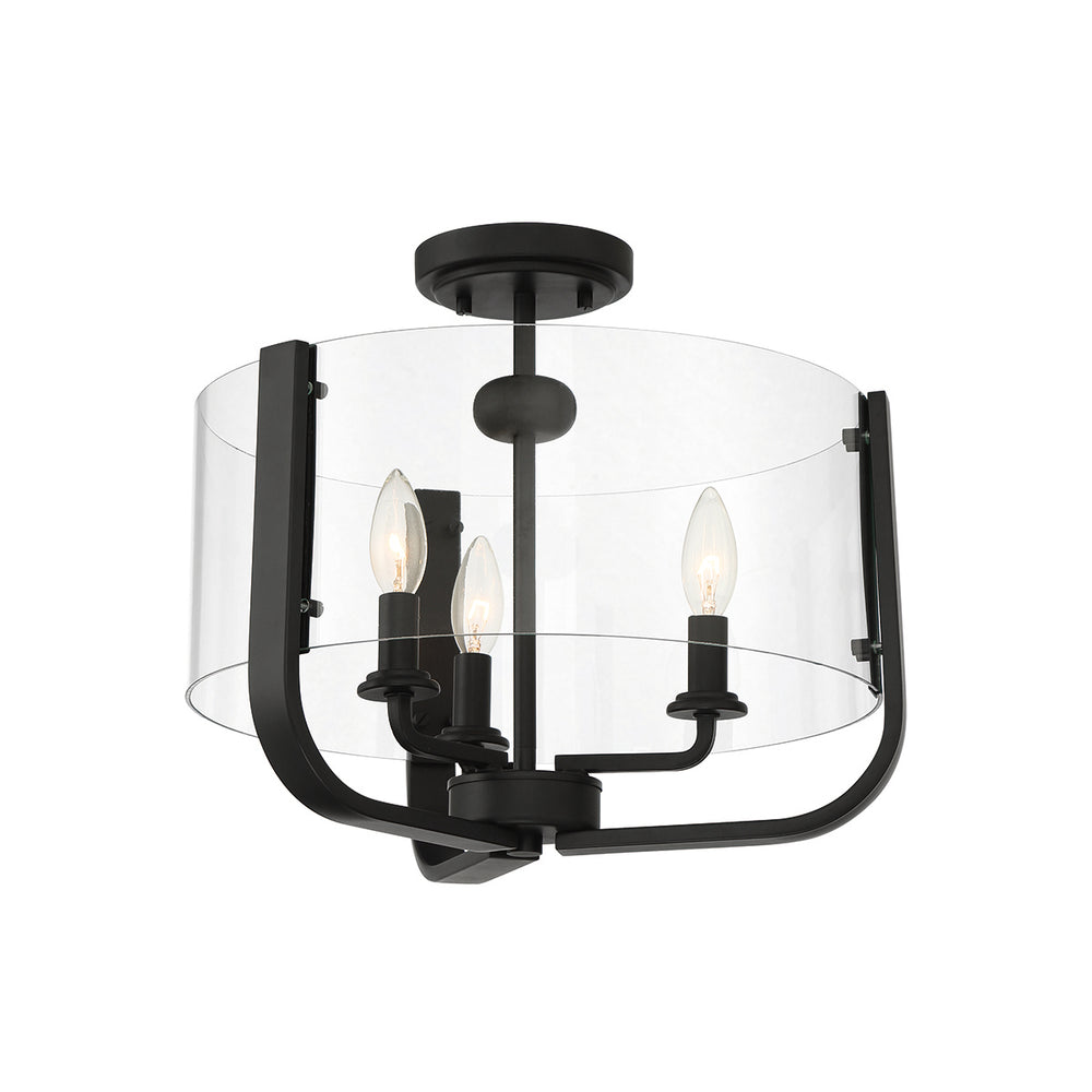 Eurofase Canada - CAMPISI-FM-3LT-16IN-BK-CL - CAMPISI - Black- Union Lighting Luminaires Decor