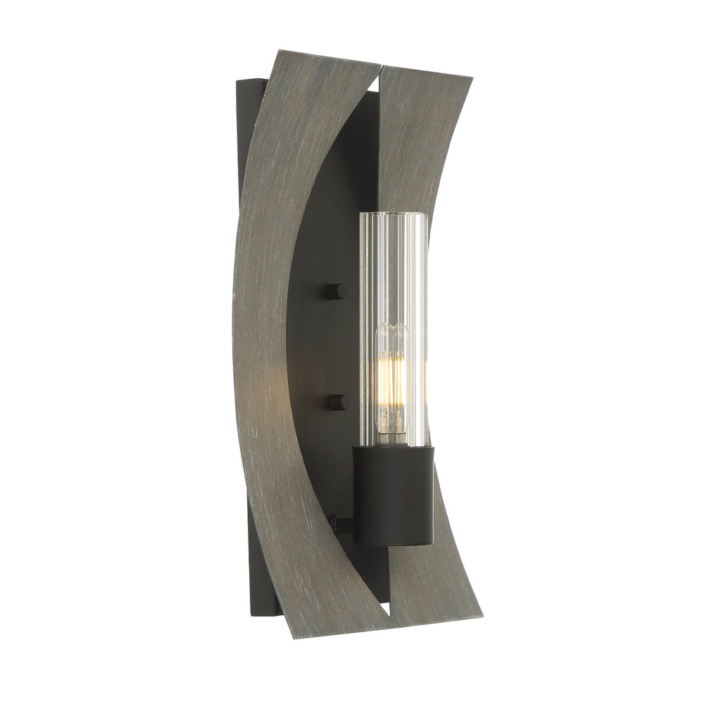 Eurofase Canada - LED Wall Sconce - Pennino - Matte Black W/ Grey Wood- Union Lighting Luminaires Decor