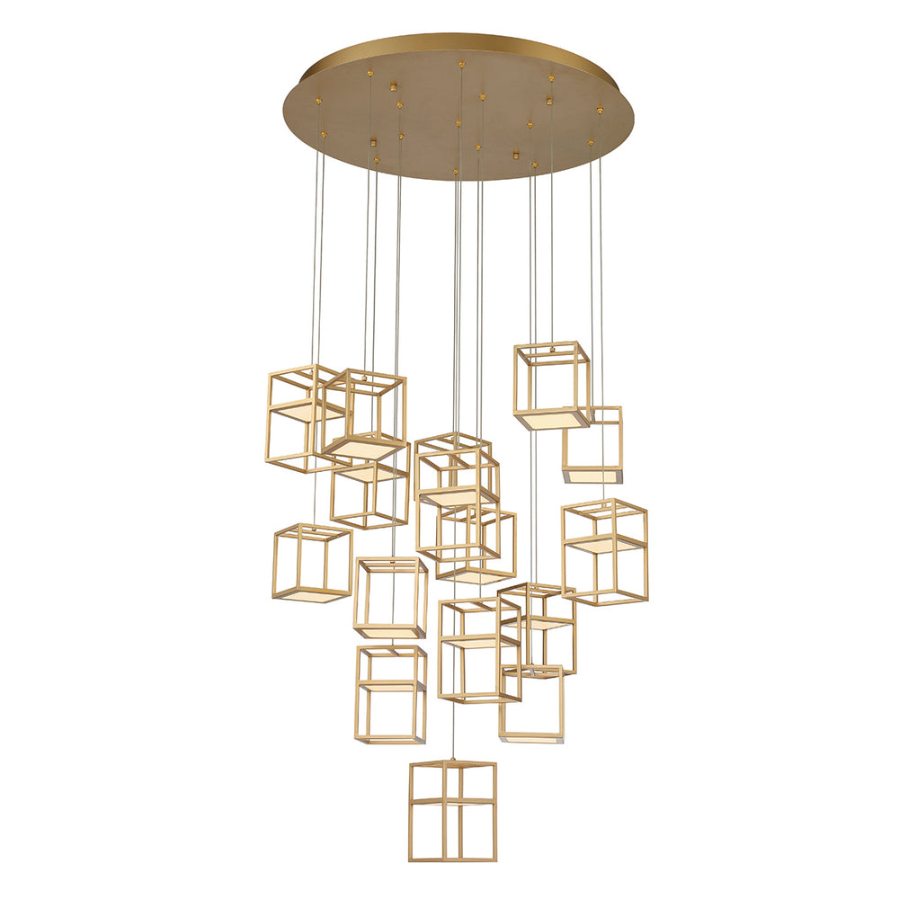 Eurofase Canada - FERRO-CHD-16LT-32IN-GD - FERRO - Gold- Union Lighting Luminaires Decor