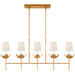 Visual Comfort Signature Canada - Five Light Linear Chandelier - Illana - Antique Gold Leaf- Union Lighting Luminaires Decor