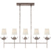 Visual Comfort Signature Canada - Five Light Linear Chandelier - Illana - Burnished Silver Leaf- Union Lighting Luminaires Decor