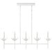 Visual Comfort Signature Canada - Five Light Linear Chandelier - Illana - Plaster White- Union Lighting Luminaires Decor