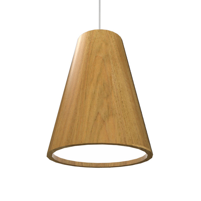 Accord Lighting - One Light Pendant - Conical - Louro Freijo- Union Lighting Luminaires Decor