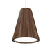 Accord Lighting - One Light Pendant - Conical - American Walnut- Union Lighting Luminaires Decor