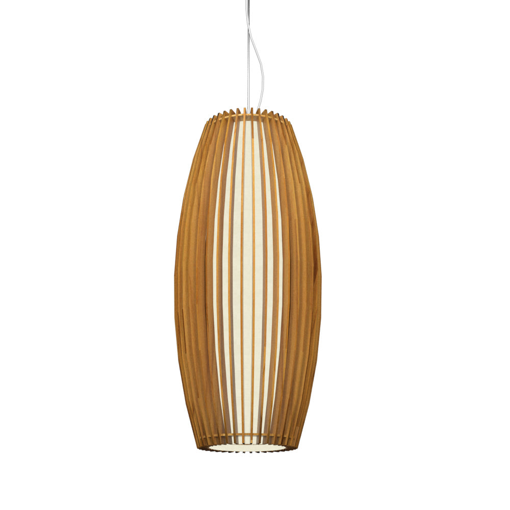 Accord Lighting - One Light Pendant - Stecche di Legno - Teak- Union Lighting Luminaires Decor
