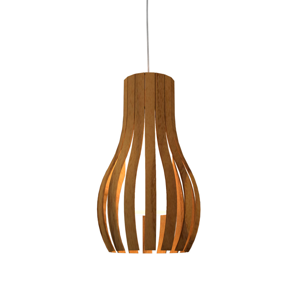 Accord Lighting - One Light Pendant - Barrel - Teak- Union Lighting Luminaires Decor