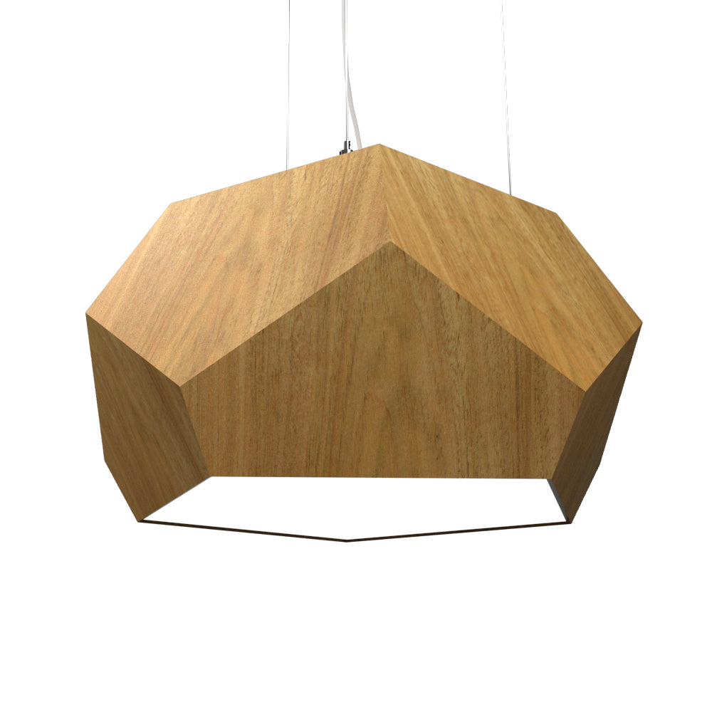 Accord Lighting - Two Light Pendant - Facet - Louro Freijo- Union Lighting Luminaires Decor