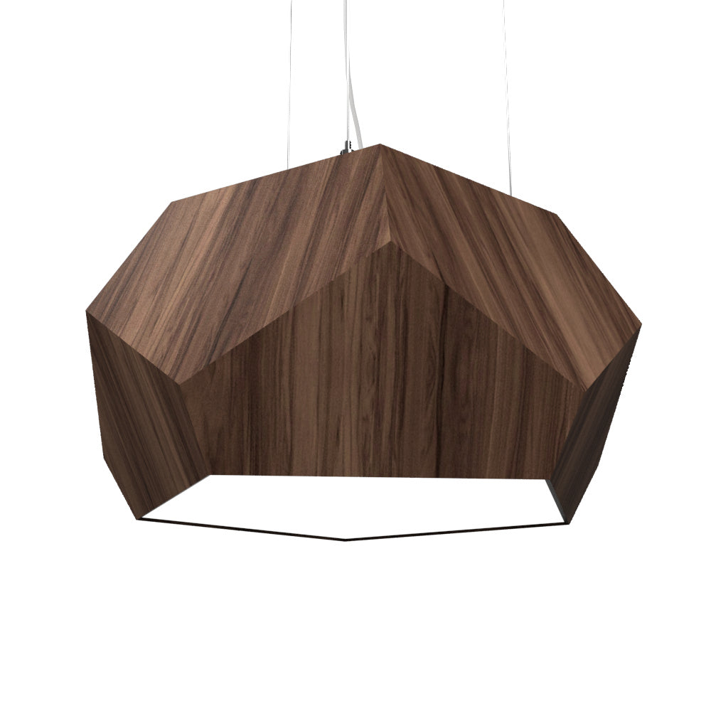 Accord Lighting - Two Light Pendant - Facet - American Walnut- Union Lighting Luminaires Decor