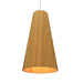 Accord Lighting - One Light Pendant - Conical - Louro Freijo- Union Lighting Luminaires Decor