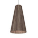 Accord Lighting - One Light Pendant - Conical - American Walnut- Union Lighting Luminaires Decor