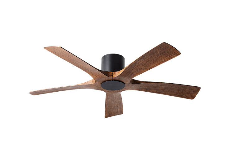 Modern Forms Fans Canada - 54" Ceiling Fan - Aviator 5 - Matte Black/Distressed Koa- Union Lighting Luminaires Decor